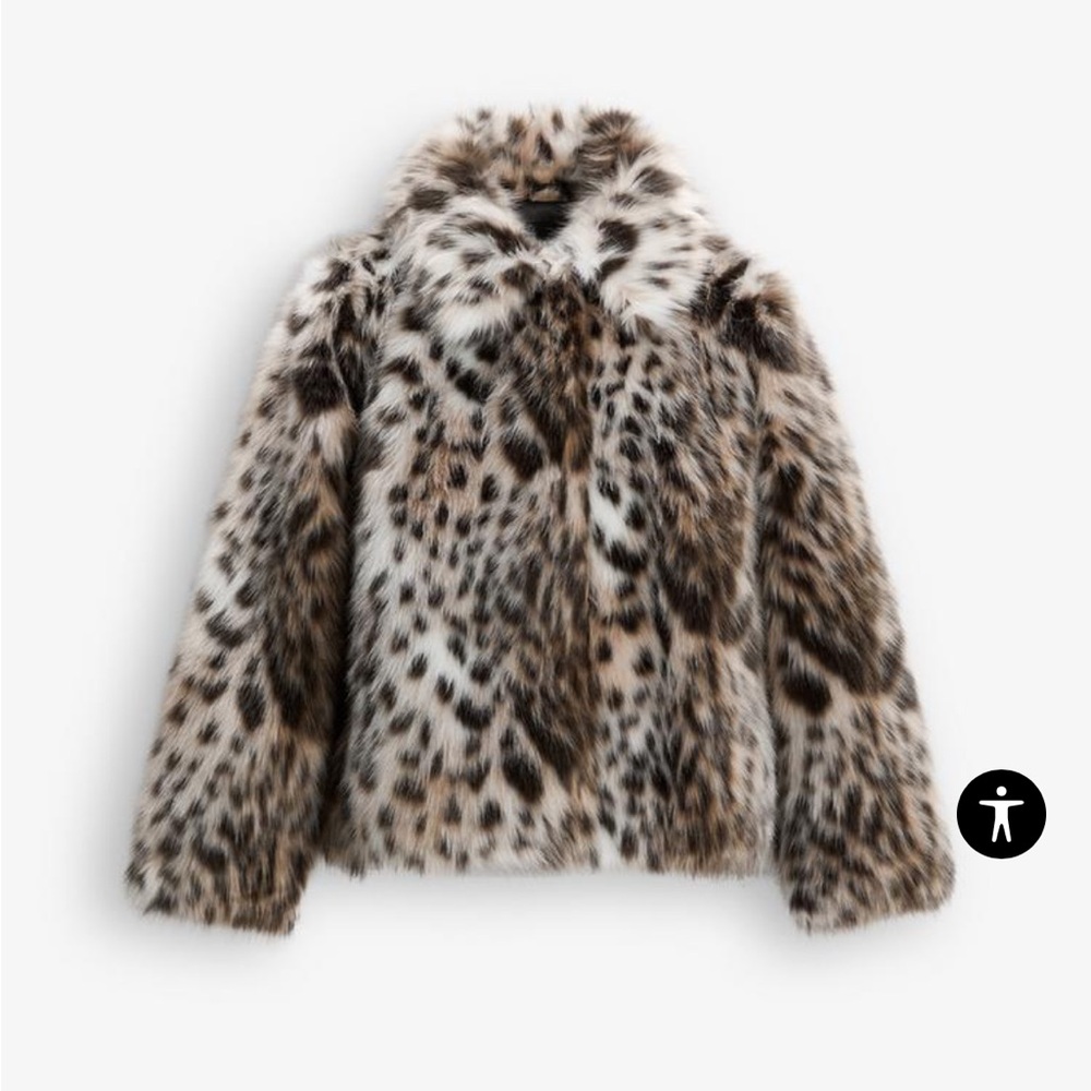 Zara Faux Fur Leopard Coat
